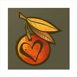 Heart d'Orange Cute Fruit Posters and Art